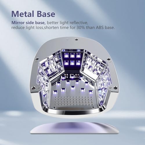 Cordless UV LED light for manicures and pedicures with four digital timer buttons