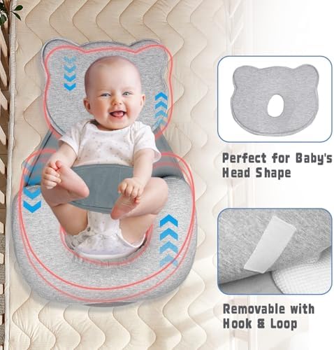 Donpemu memory foam baby lounger pillow showing removable cover