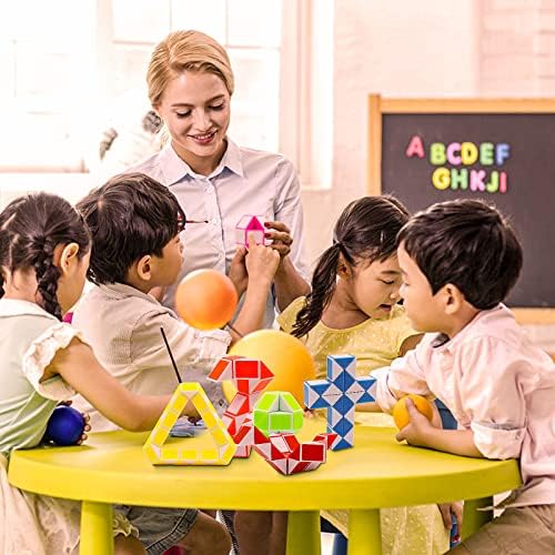 Safe rounded edges on the non toxic plastic triangular blocks of the LENDOD educational puzzle bundle.