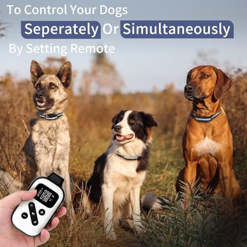 PaiPaitek electronic dog training collar dual control remote with digital display screen