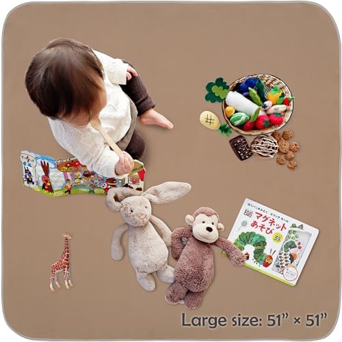 Triluby reusable weaning mat folded compactly for travel and outdoor picnics
