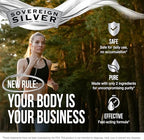 Sovereign Silver Bio-Active Hydrosol glass dropper bottle label