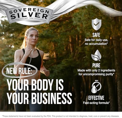 Sovereign Silver colloidal silver liquid drops dropper close up view