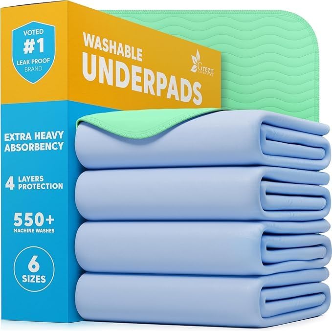 Green Lifestyle washable underpads heavy absorbency front view