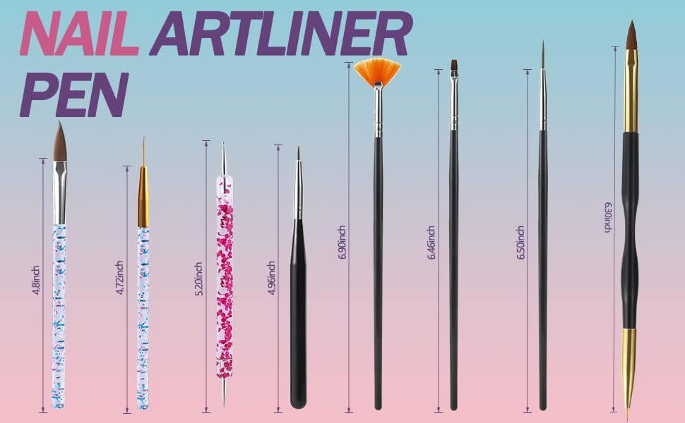 Artdone 31 piece nail design kit arranged neatly for display