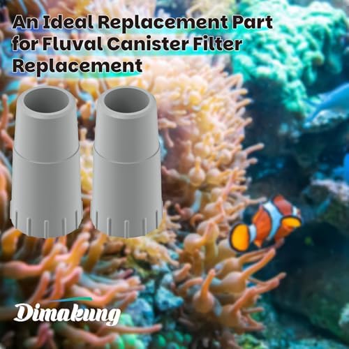 Dimakung aquarium filter replacement connectors showing clean calibrated openings