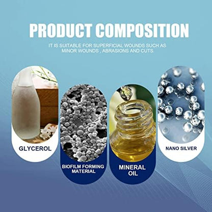 Side view of the Fusheng liquid bandage box displaying product specifications and clear instructions.