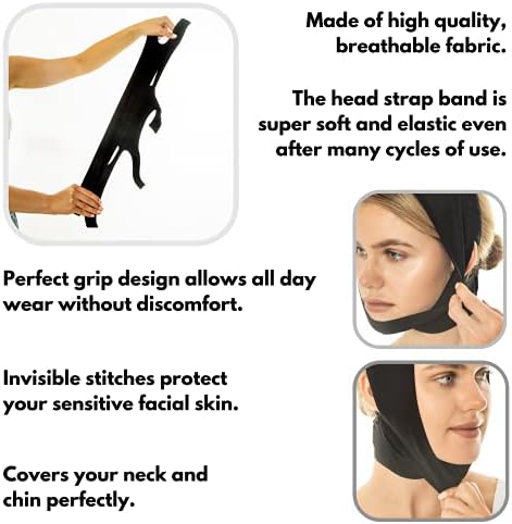 Neck and jowl tightening bandage for post liposuction recovery support