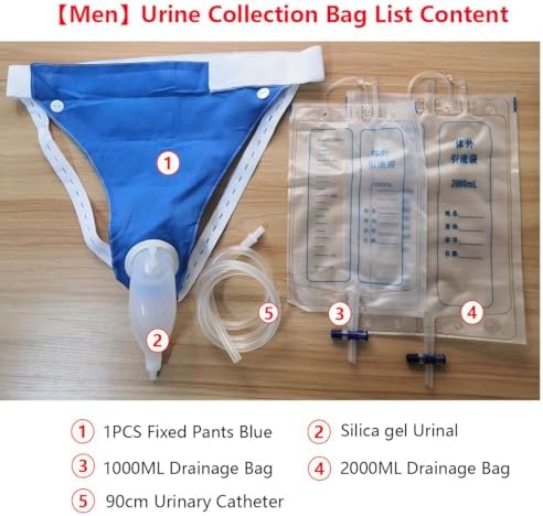 Blue breathable waistband for male urine collector system