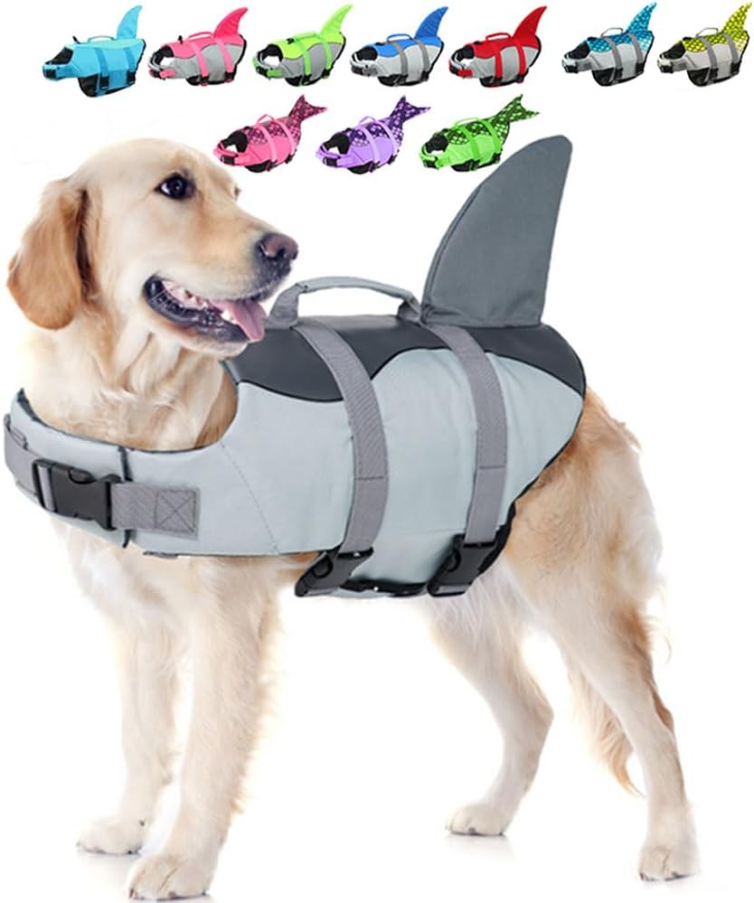EMUST Dog Life Vests, Dogs Floats for Swimming, Boat, Pool, Ripstop Dog Life Jacket with High Buoyancy and Lift Handle for Small and Medium Breeds, (M,Pool Blue) - Image 14