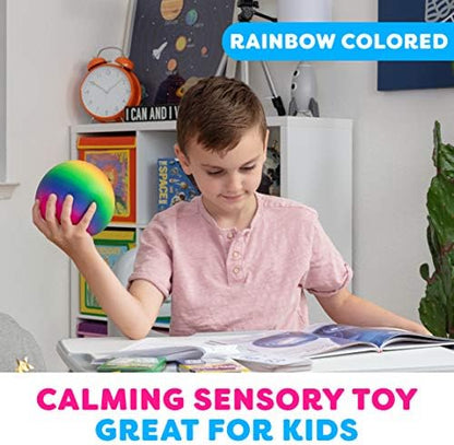 Child using the Power Your Fun tactile sensory ball for ADHD focus and therapeutic hand exercises.