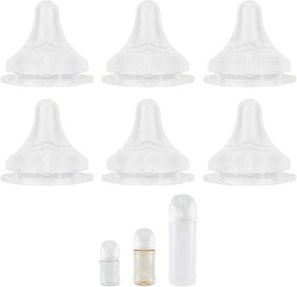 Xunicute silicone replacement nipple front view for premium baby bottle essentials.