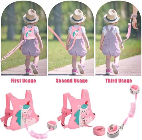 Anti-lost wrist link and toddler harness set for travel