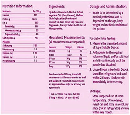 Duocal 400 gram nutritional medical food container