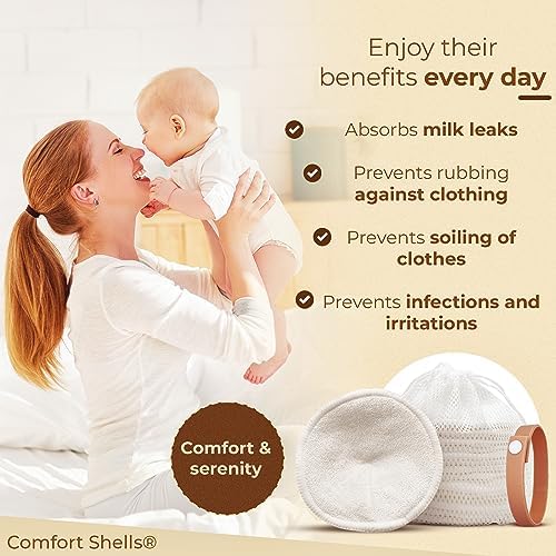 Comfort Shells bamboo breast pads with laundry bag