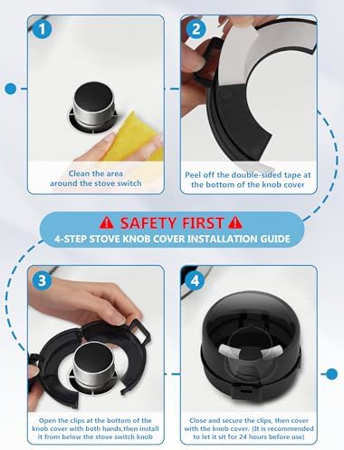 Childproof oven knob locks for kitchen safety
