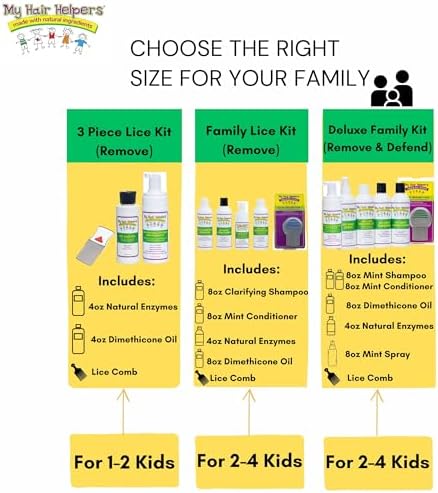 My Hair Helpers 100 percent dimethicone oil for non-toxic lice suffocation.
