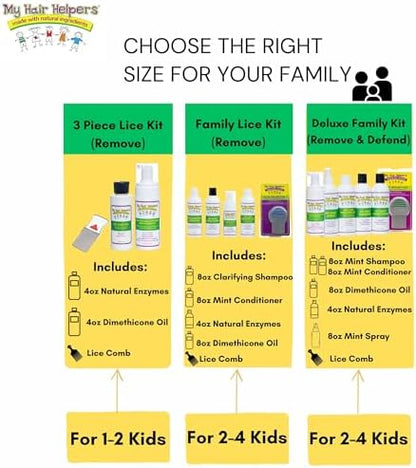 My Hair Helpers 100 percent dimethicone oil for non-toxic lice suffocation.