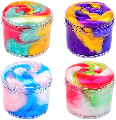 Galaxy slime set illustrating stress relief and anxiety reduction benefits