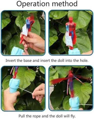 Iron Man pull string flying action figure toy for outdoor games