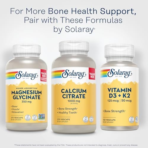 Solaray USA imported bone health supplement bottle