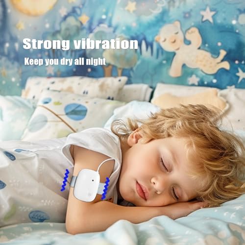 Nighttime pee alarm for kids with adjustable arm strap and sensor.