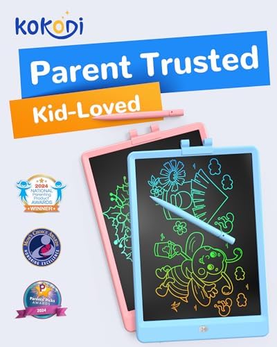 KOKODI LCD Writing Tablet, Gifts for 3 Years Old Boys and Girlsï¼Œ10 Inch Colorful Doodle Board Drawing Tablet, Erasable Reusable Electronic Drawing Pads, Educational and Learning Toys for Kids - Image 3
