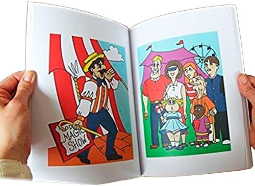 Magic Makers illusion book demonstrating the black and white outlined drawings phase.
