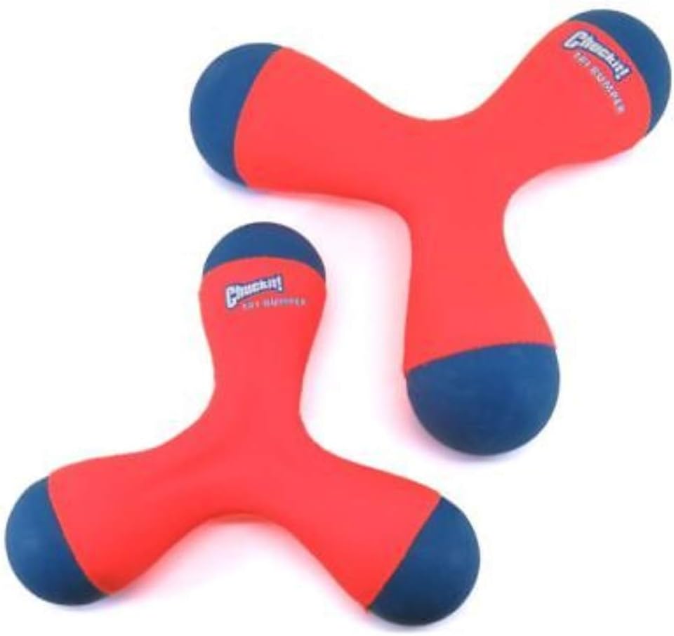 Chuckit! Tri Bumper dog toy floating in water