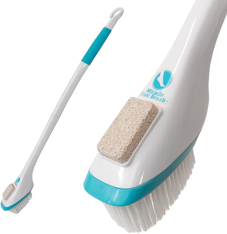 Miracle of Aloe 30 inch foot brush front view with pumice