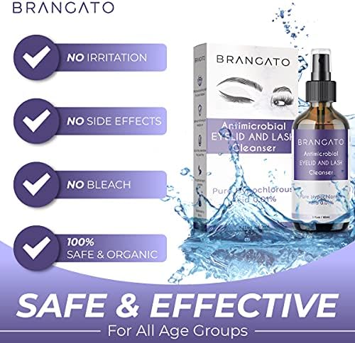 Close up of the spray nozzle on Brangato eyelid cleanser for blepharitis treatment.