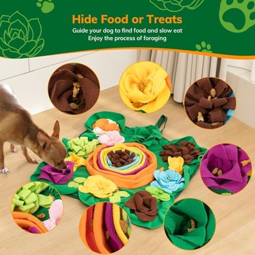 Puhohun Snuffle Mat for Dogs in use as slow feeder