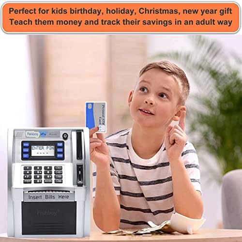 Educational financial savings machine packaging showing target setting features