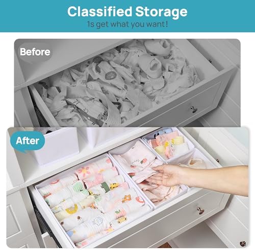 Vtopmart nursery dresser storage bins lifestyle view