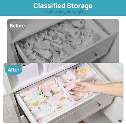 Vtopmart nursery dresser storage bins lifestyle view