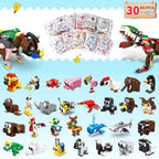 Children assembling HOGOKIDS party favors animal blocks for classroom gifts exchange