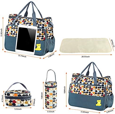 Moclever baby diaper bag set portable changing pad feature