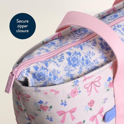 Internal view of Itzy Ritzy mom tote showing pocket organization