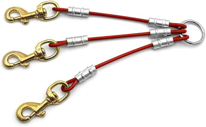 Outdoor Dog Supply high-strength multi-pet walking leash extension in vibrant blue.