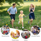 Adult and child using Accmor waist belt in outdoor setting