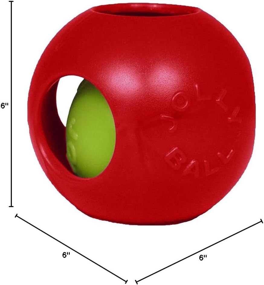 Close up of ball within a ball design on Jolly Pets toy