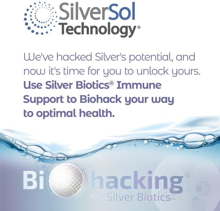 American Biotech Labs Silver Biotics bottle cap and packaging angle