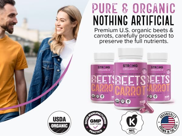 Side profile of 120 count vegan capsule bottle with ingredients