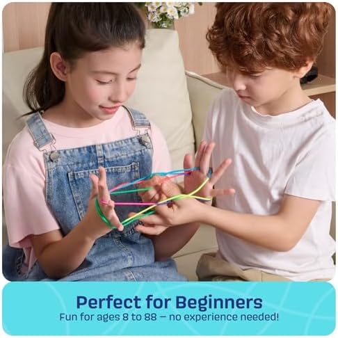Dan&Darci Cats Cradle String Game Kit - Easter Basket Stuffers - Gifts for 8 9 10 11 12 Year Old Girl - Unique Gift for Kids, Tween, Preteen Girl Gift - Kids Game Ages 6-8 - Childrens Activity Games - Image 6