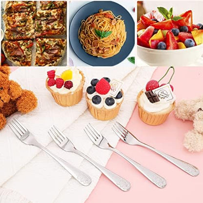 Safe rounded tines of Erinnmy stainless steel baby forks