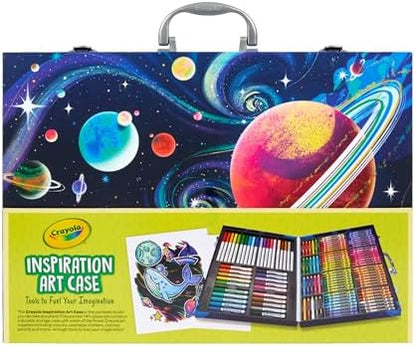 Crayola Inspiration Art Case Space Coloring Set (140pcs), Essential Easter Basket Stuffers, Art Kit for Kids, Crayons, Markers, Pencils, Easter Gifts for Kids, Ages 5+ [Amazon Exclusive] - Image 6