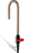 Dreyoo aquarium water changer hook front view highlighting the black J pipe and red flow control switch