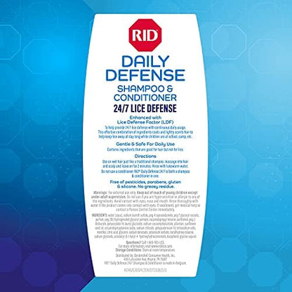 RID Daily Defense shampoo and conditioner for daily head lice protection