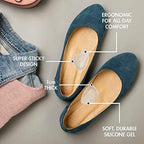 Beige arch support sleeve being worn barefoot for gymnastics support