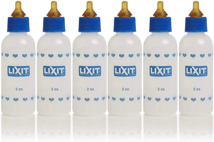 Authentic USA imported Lixit nursing bottles set showing the full packaging and three bottle contents.